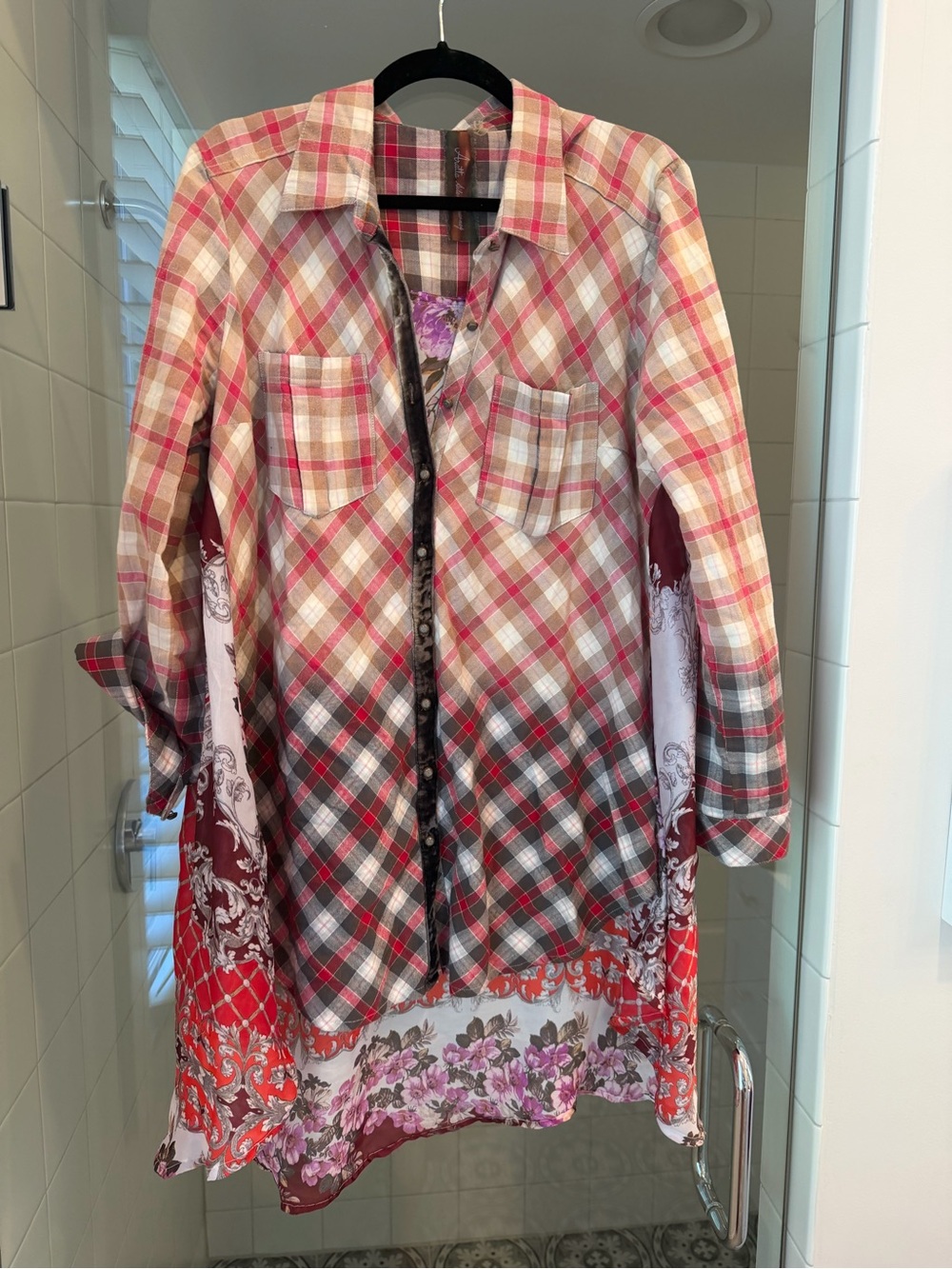 Araatta silent journey Button-Up Shirt Dress with Mixed Prints